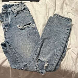 Pacsun Distressed Blue Mom Jeans